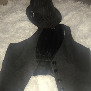 (Vest w/ Fedora Hat)